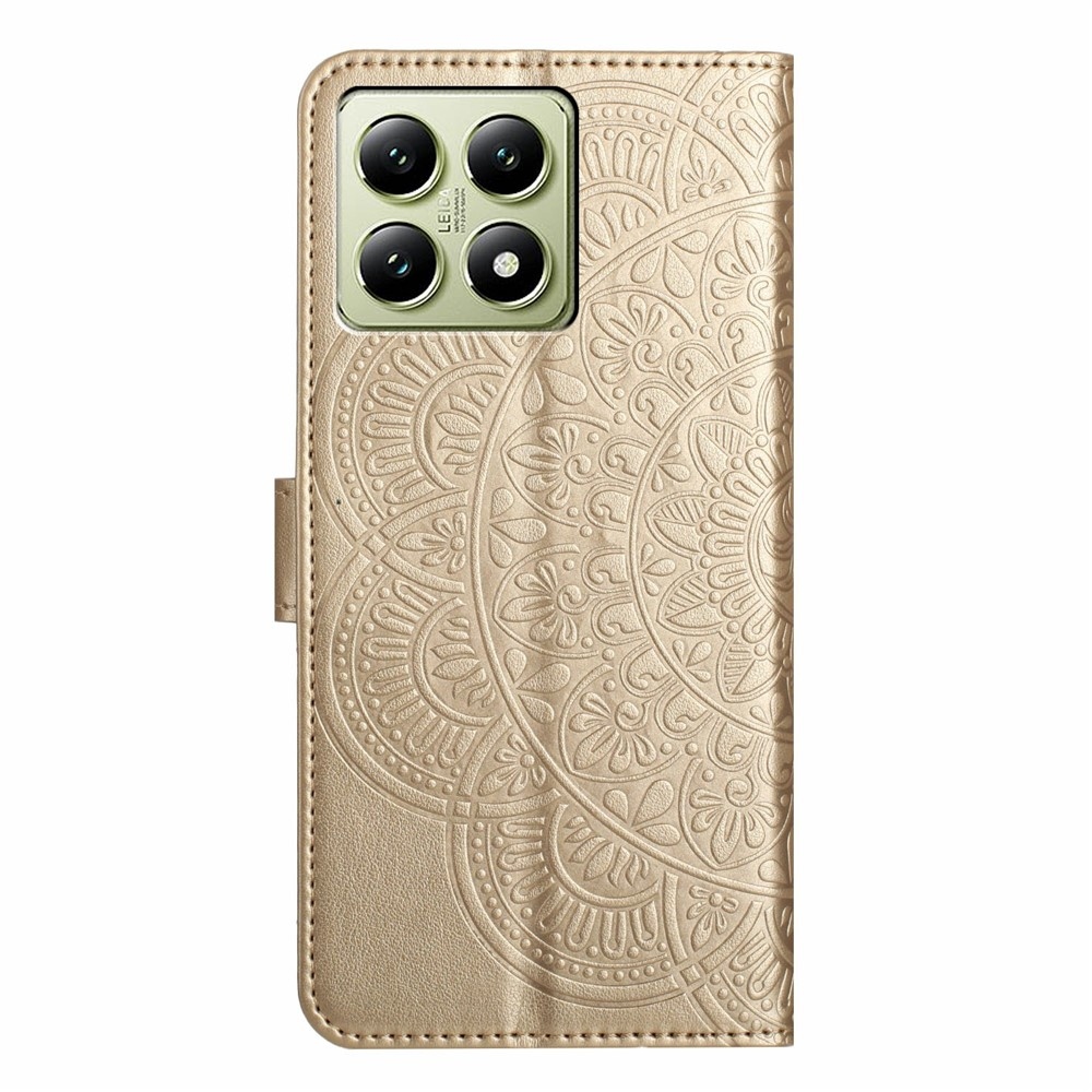 Mandala könyv tok Xiaomi 15T-hez - arany színű