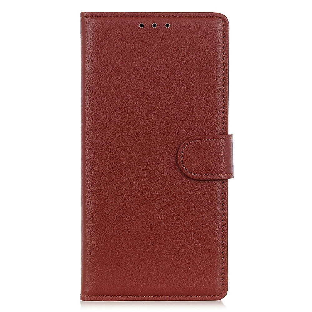 Litchie könyvtáska Xiaomi Redmi 15C 4G (171mm)/Poco C85 4G (171mm) - barna