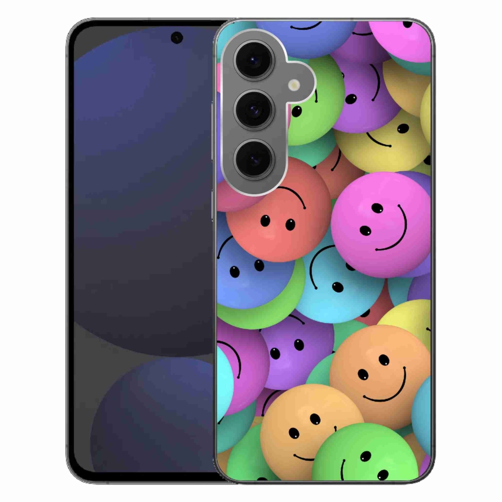 Zselés borítás mmCase Samsung Galaxy S24 FE készülékhez - színes smileyk
