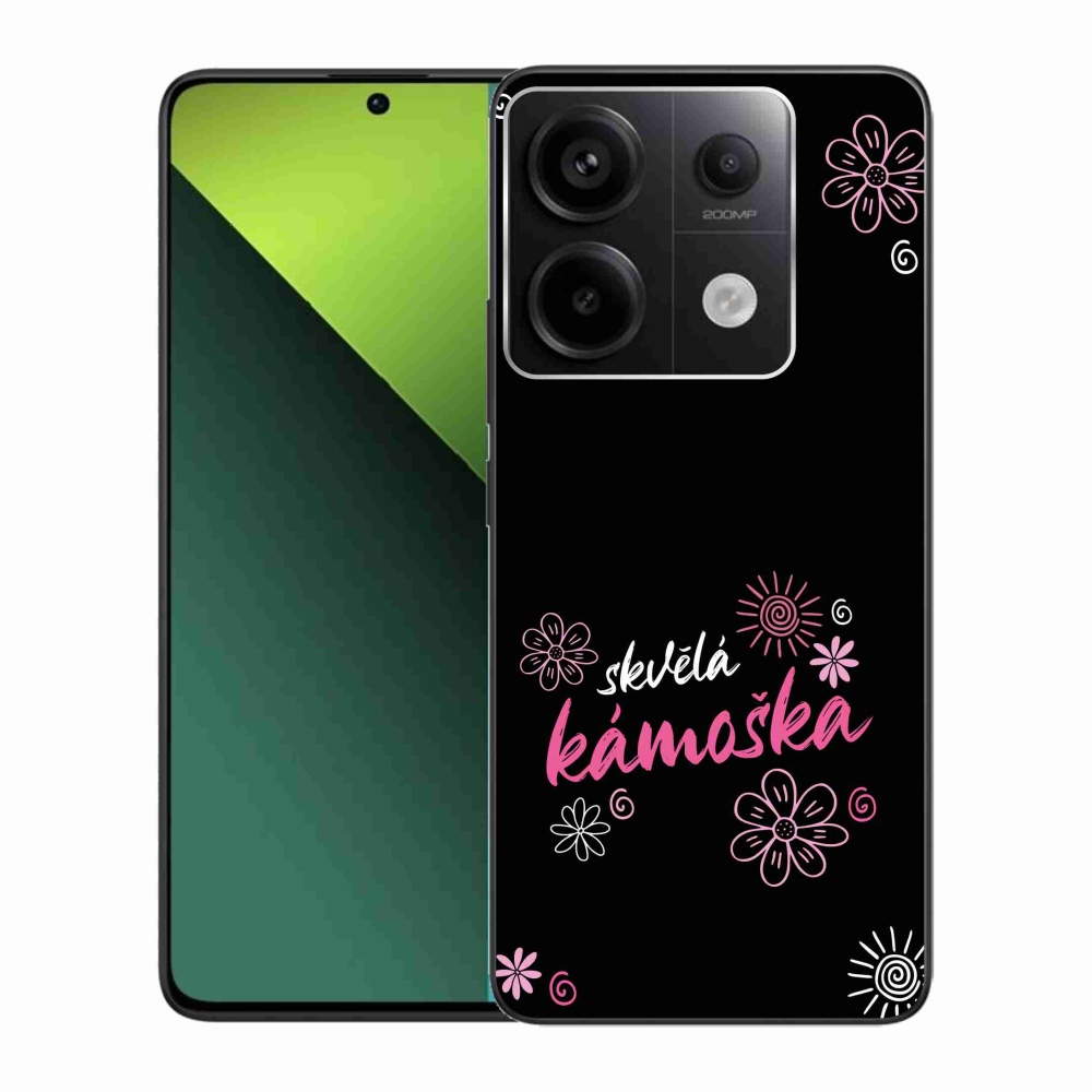 Gél borító mmCase a Xiaomi Redmi Note 13 Pro 5G/Poco X6 5G - nagyszerű barát fekete háttérrel