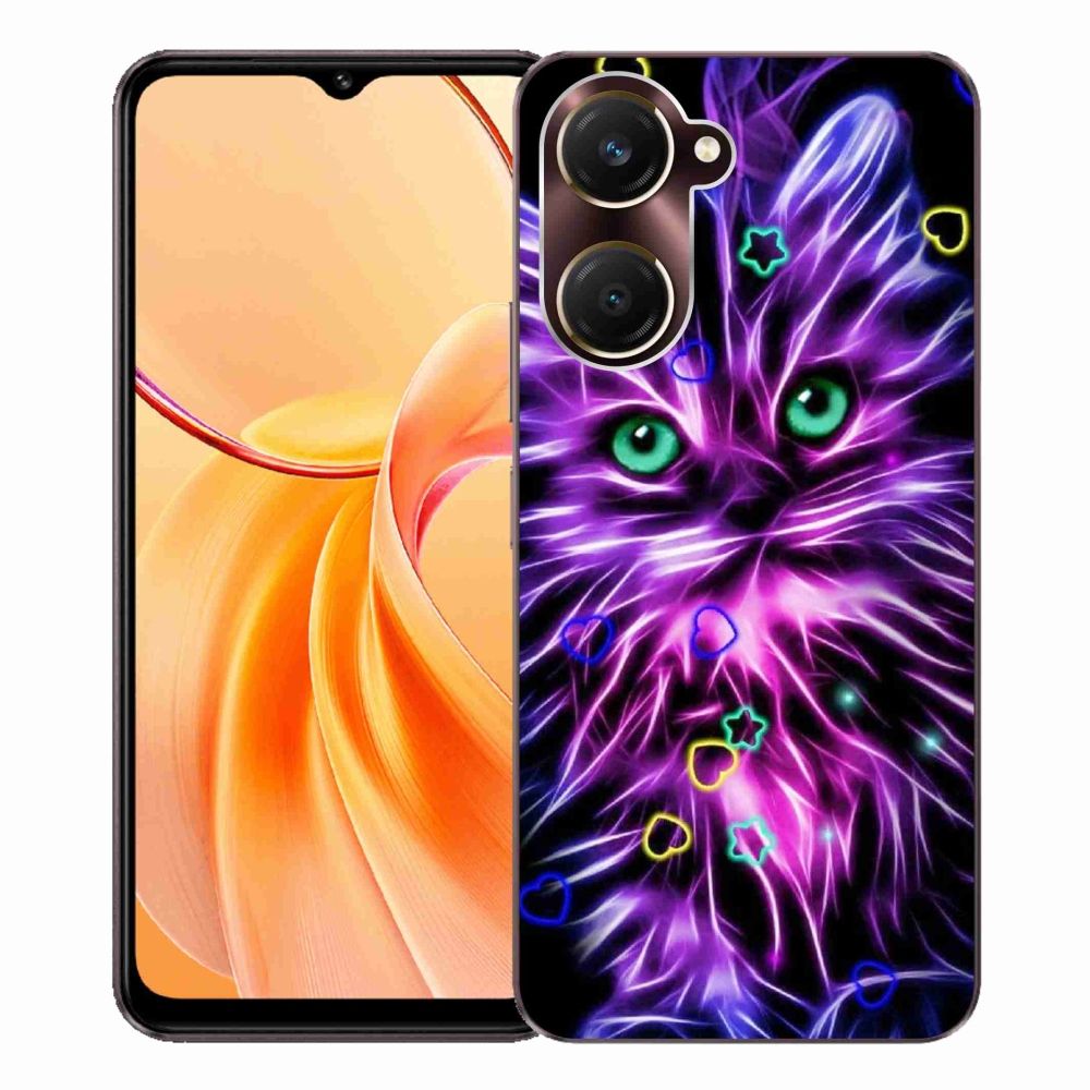 Zselés borítás mmCase a Vivo Y28s 5G-n - absztrakt macska