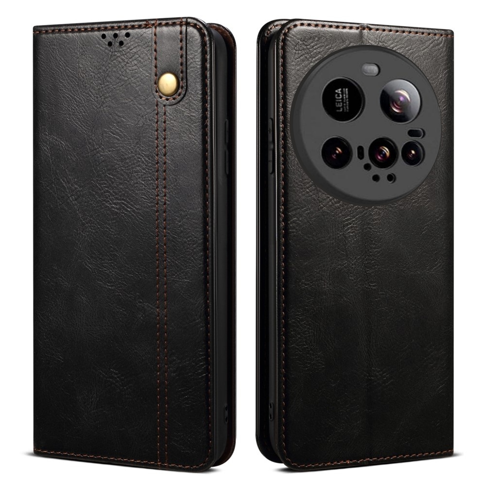 Viaszos könyvtáska Xiaomi 15 Ultra - fekete