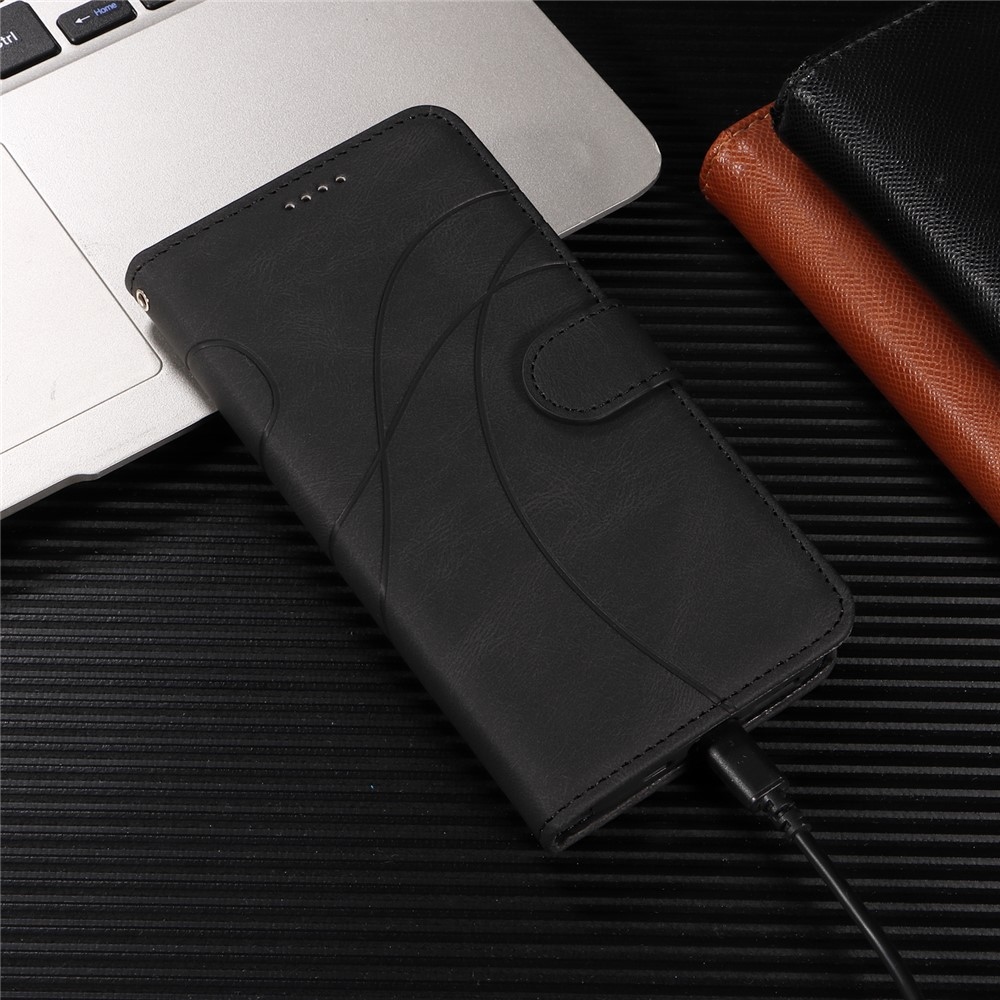 Ívelt könyvtáska a Realme 14 5G/14T 5G készülékhez - fekete