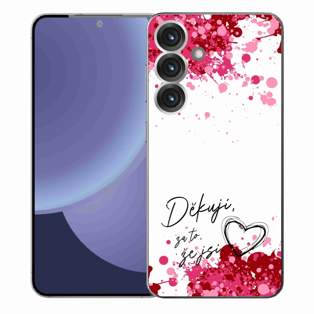 Gél borító mmCase Samsung Galaxy S25+ készülékhez - text in love 2 fehér háttér