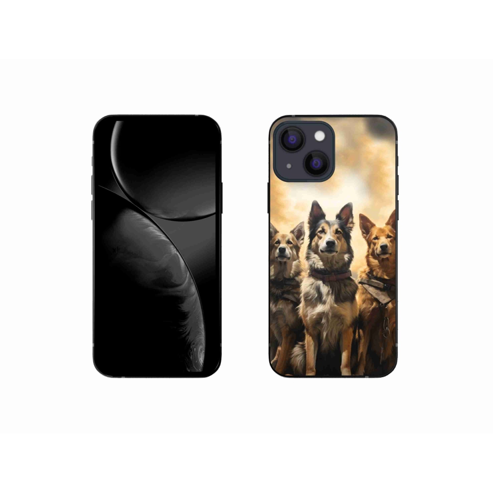 Gél borítás mmCase iPhone 13 mini 5.4 - három kutya számára