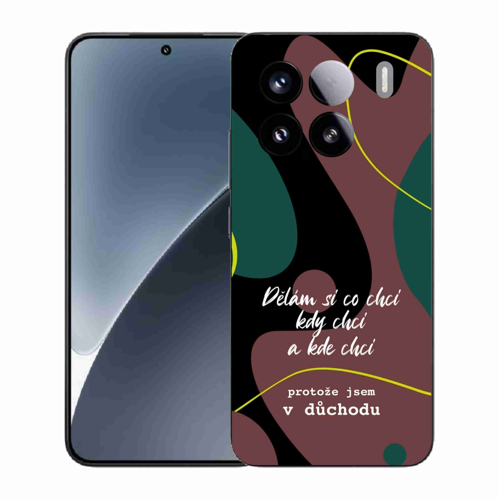 Gél borító mmCase a Xiaomi 15-hez - vicces szöveg 10 fekete háttérrel