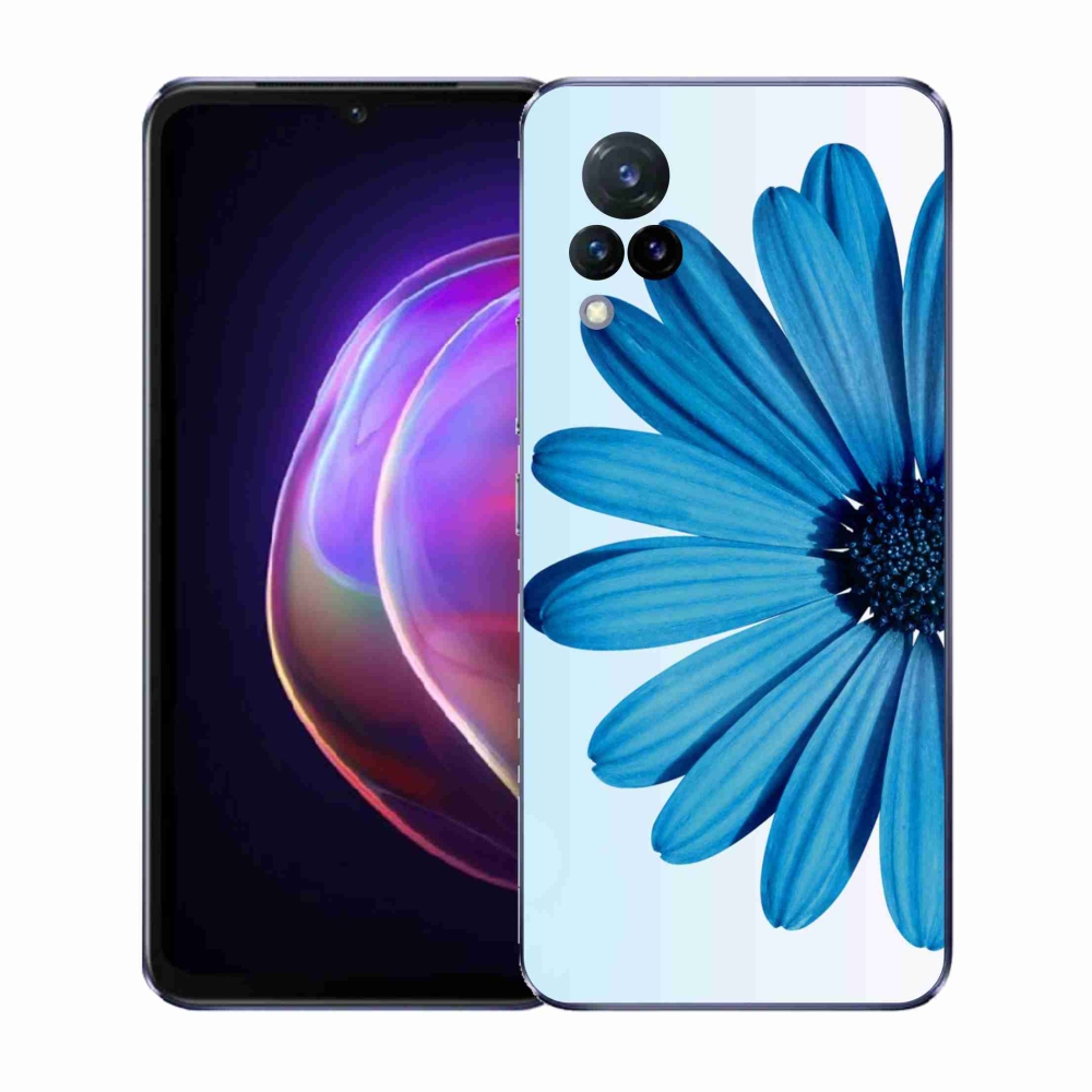 Zselés borítás mmCase a Vivo V21 4G/5G készülékhez - kék margaréta