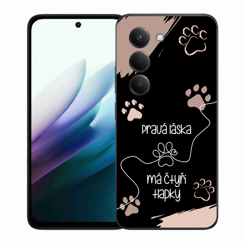 Gél borítás mmCase a Xiaomi Redmi 15 4G/5G (171mm) - kutya motívum 1 fekete háttérrel