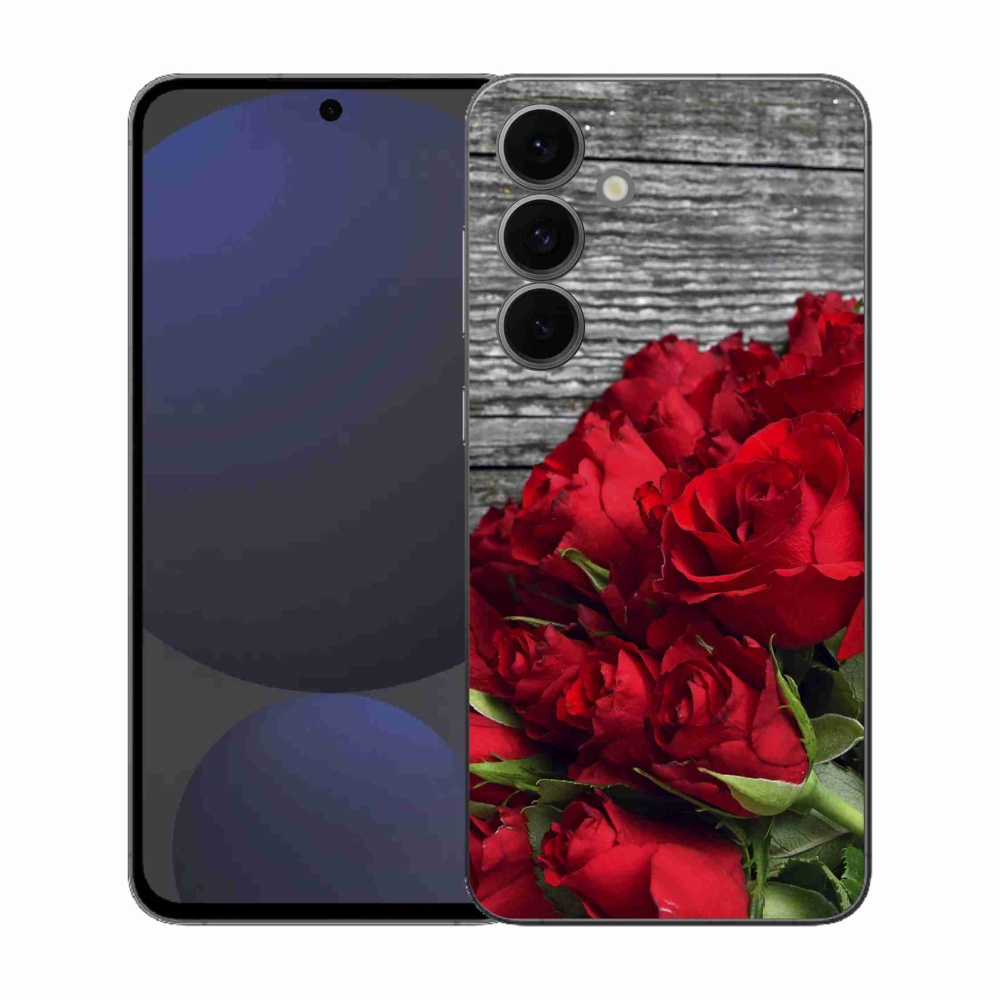 Gél védőhuzat mmCase Samsung Galaxy S25 FE - piros rózsa