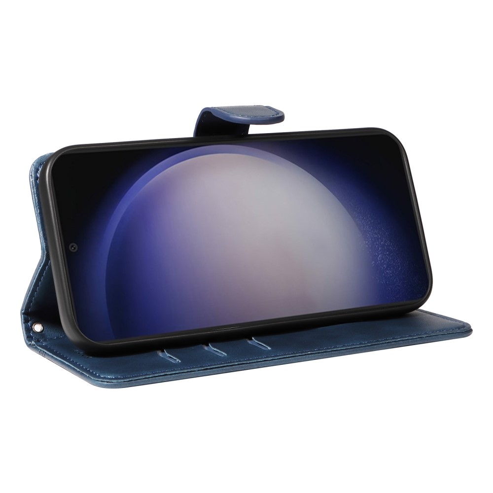 Póló alakú könyvtáska Samsung Galaxy S24+/S25+ készülékhez - kék