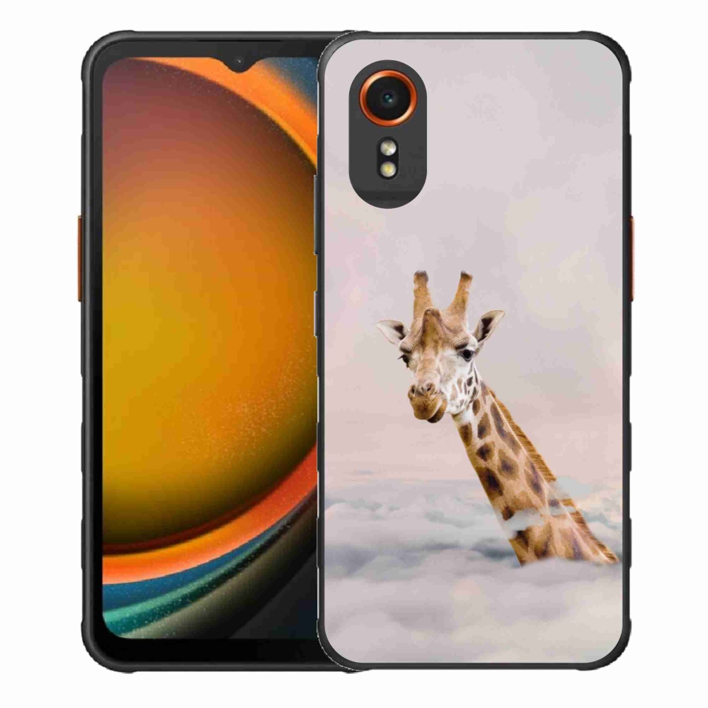 Gél borítás mmCase Samsung Galaxy Xcover 7 készülékhez - zsiráf a felhőkben