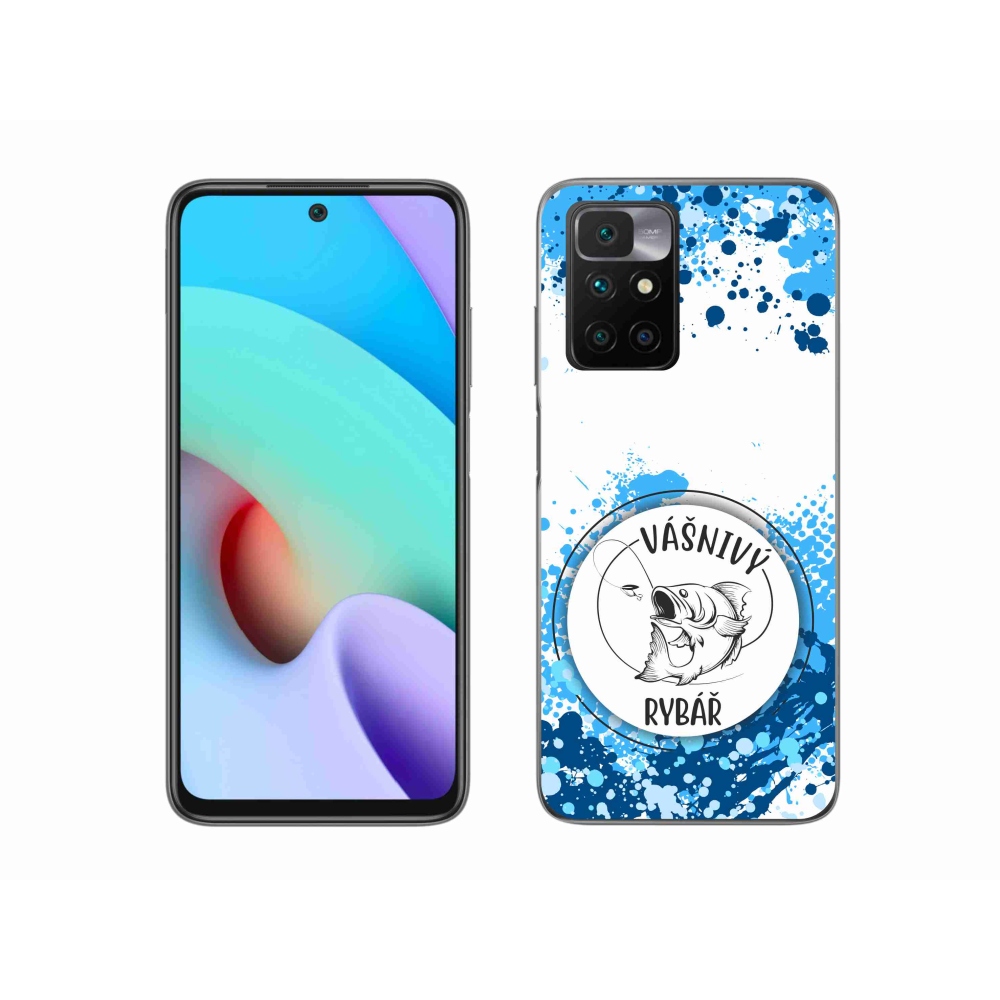 Gél borító mmCase a Xiaomi Redmi 10/Redmi 10 (2022) - szenvedélyes halász fehér háttérrel