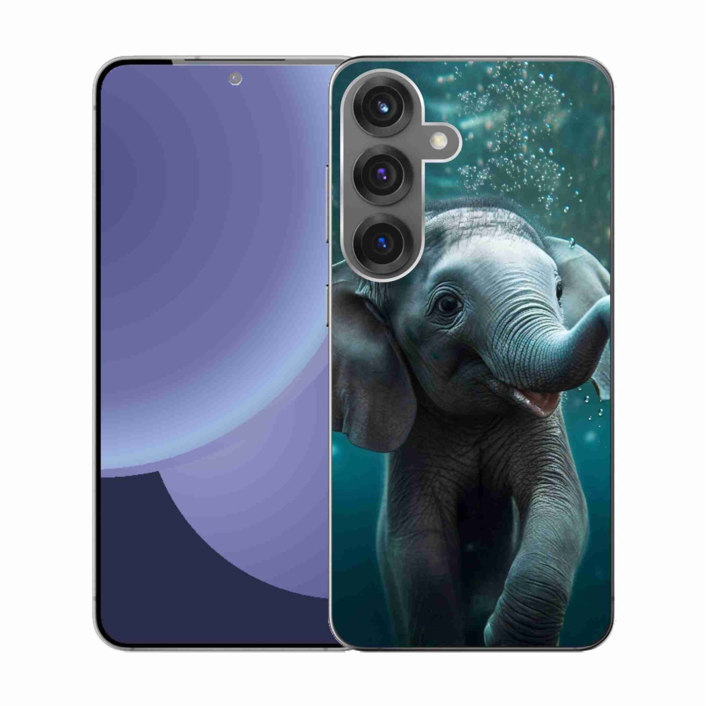Gél borítás mmCase Samsung Galaxy S25 készülékhez - elefánt a víz alatt