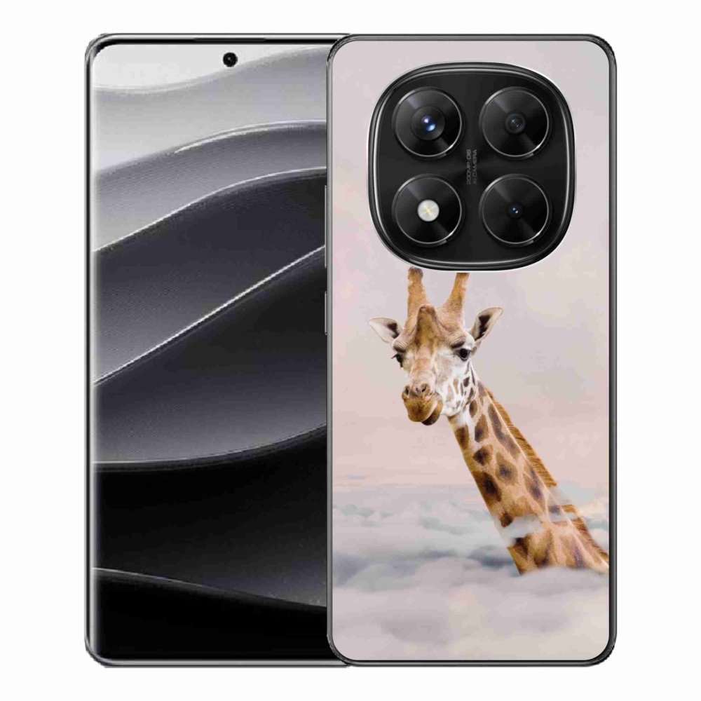 Gél borítás mmCase a Xiaomi Redmi Note 14 Pro 5G/Poco X7 5G számára - zsiráf a felhőkben