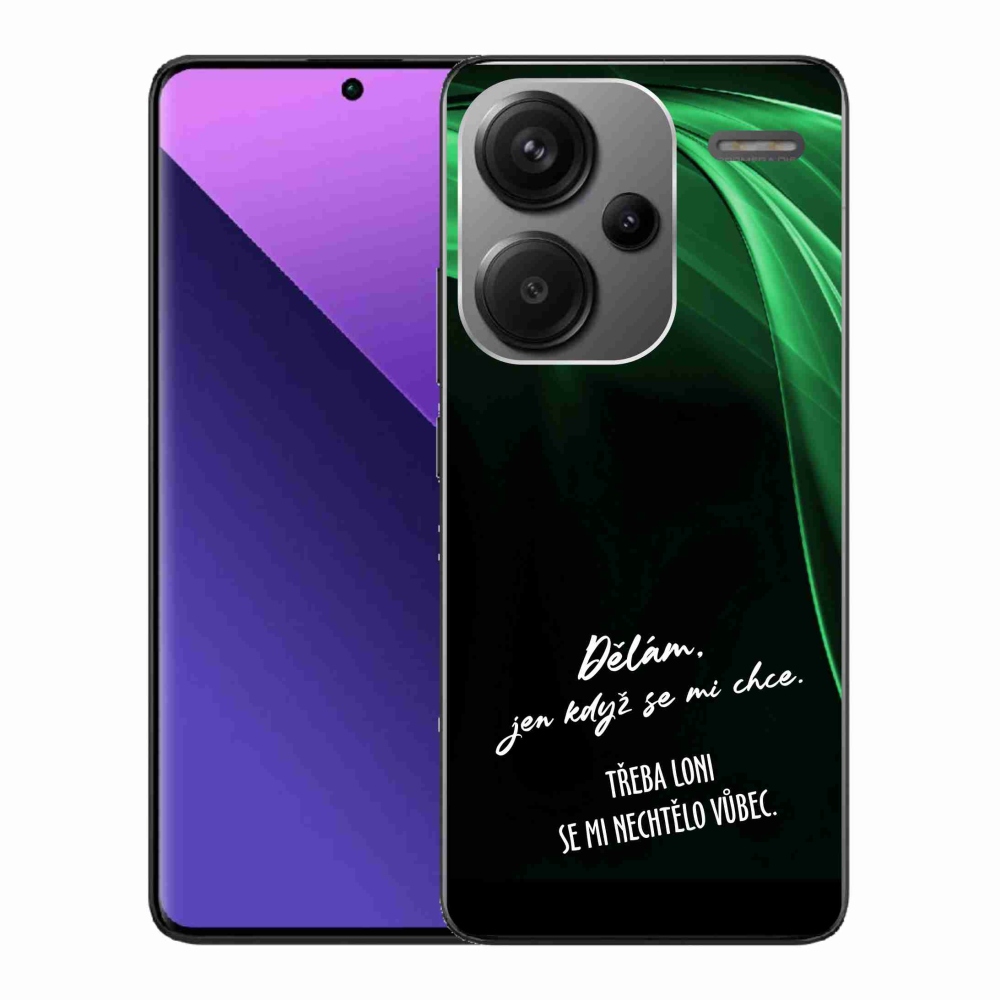 Gél borító mmCase a Xiaomi Redmi Note 13 Pro+ 5G számára - vicces szöveg 12 fekete háttérrel