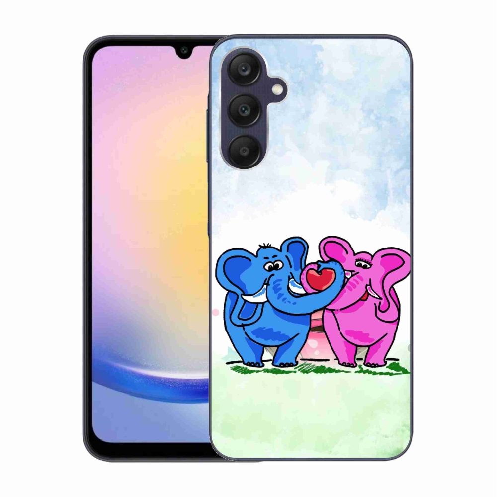 Gél borítás mmCase Samsung Galaxy A25 5G - szerelmes elefántok