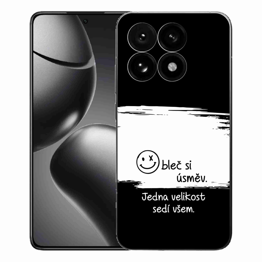 Gél borító mmCase a Xiaomi 15T számára - vicces szöveg 8 fehér és fekete háttérrel