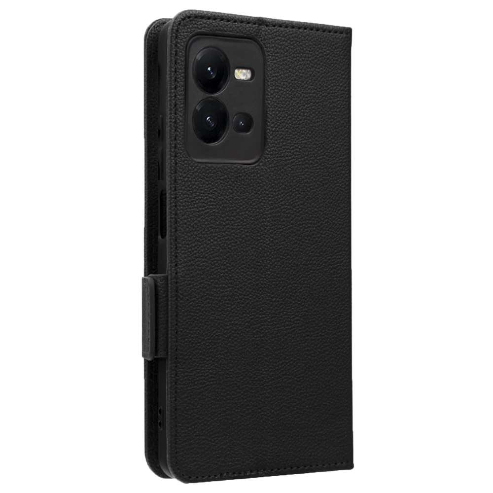 Tárcás könyv tok a Vivo X80 Lite-hoz - fekete