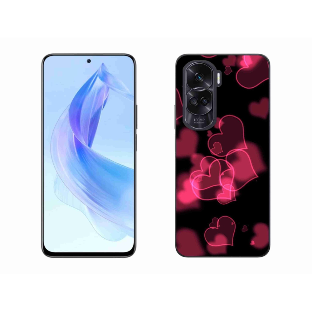 Zselés borítás mmCase a Honor 90 Lite készülékhez - piros szívek