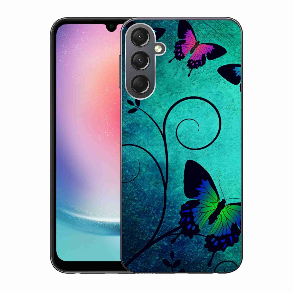 Gél borítás mmCase Samsung Galaxy A24 készülékhez - színes pillangók