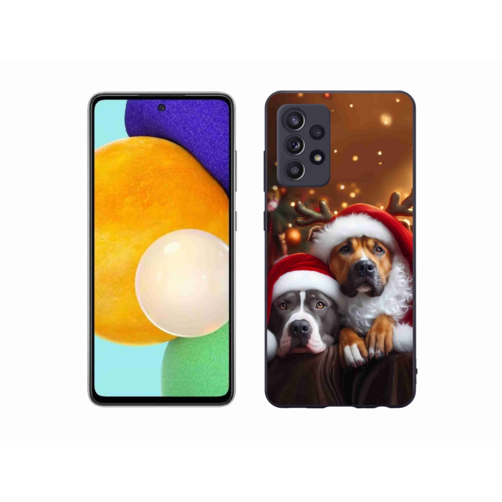Gél borítás mmCase Samsung Galaxy A52/A52 5G - Karácsonyi kutyák