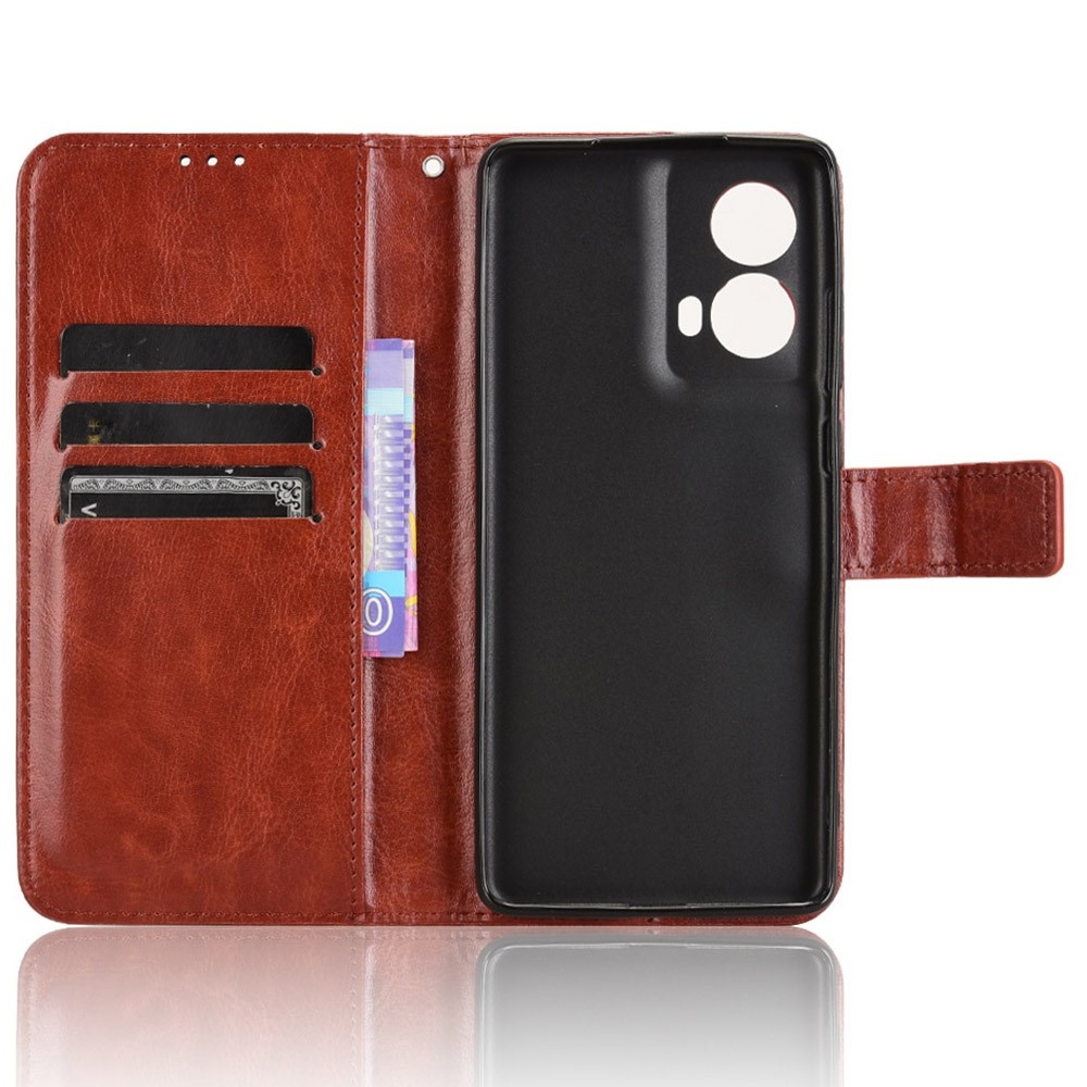 Őrült könyv tok a Motorola Moto G85 5G-hez - barna színű