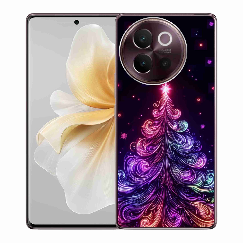 Gélburkolat mmCase a Vivo V40 Lite 5G-n - neon karácsonyfa 1