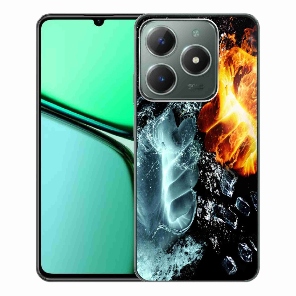 Zselés borítás mmCase a Realme C61 készülékhez - víz és tűz