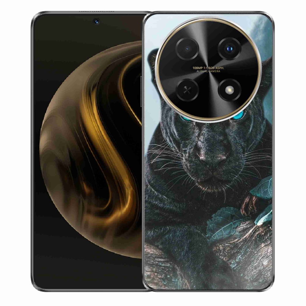 Gél borítás mmCase a Huawei Nova 12i készülékhez - fekete párduc