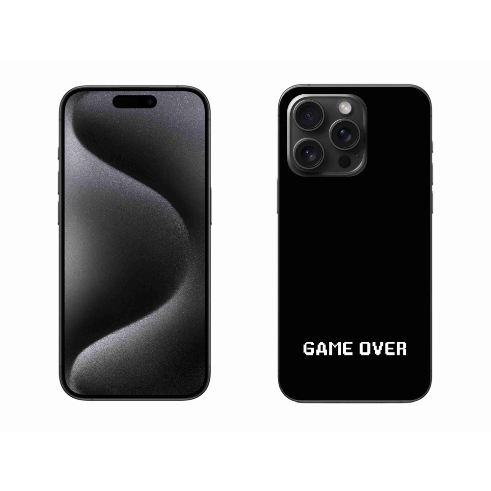 Zselés borítás mmCase iPhone 15 Pro Max készülékhez - játék fekete háttéren