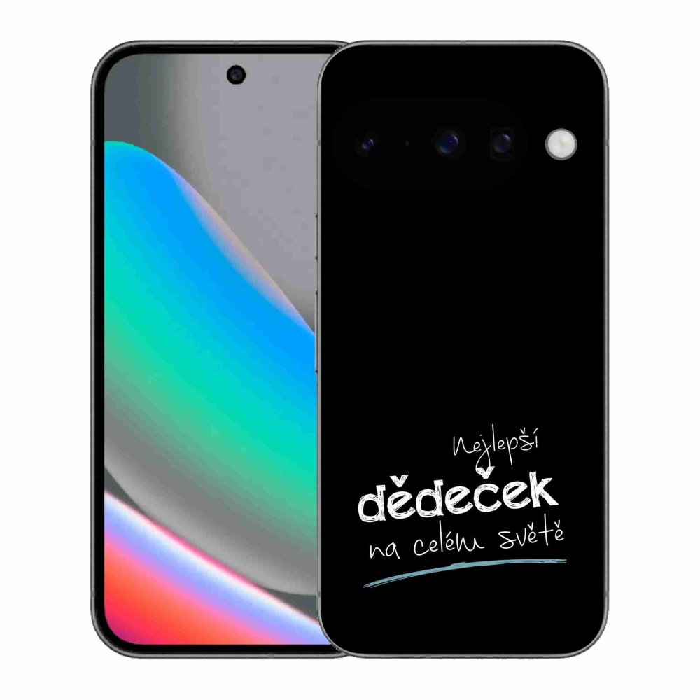 Gél borító mmCase a Google Pixel 10 - a legjobb nagypapa 3 fekete háttérrel