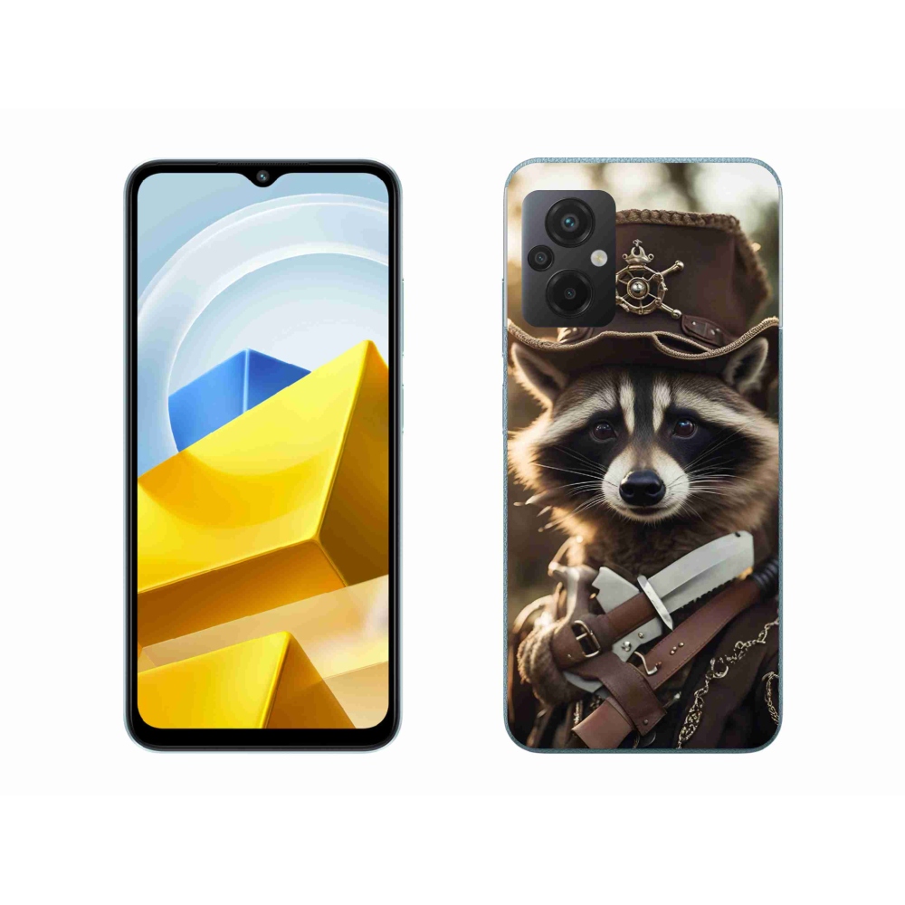 Gél borítás mmCase a Xiaomi Poco M5 4G-hez - mosómedve egyenruhában