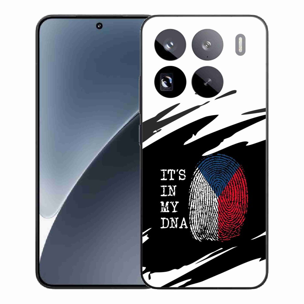 Gél borító mmCase a Xiaomi 15 Pro - zászló ujjlenyomat fekete és fehér háttérrel