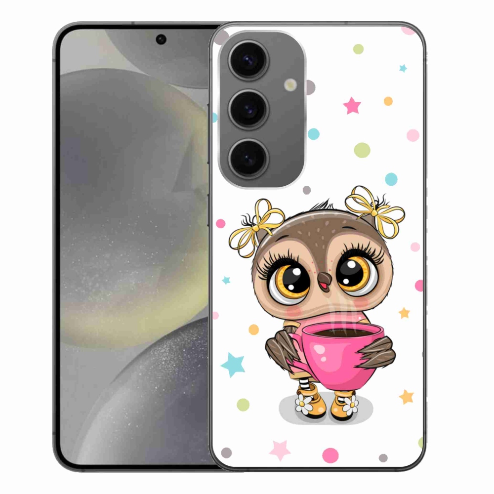 Zselés borítás mmCase Samsung Galaxy S24+ készülékhez - rajzfilm bagoly