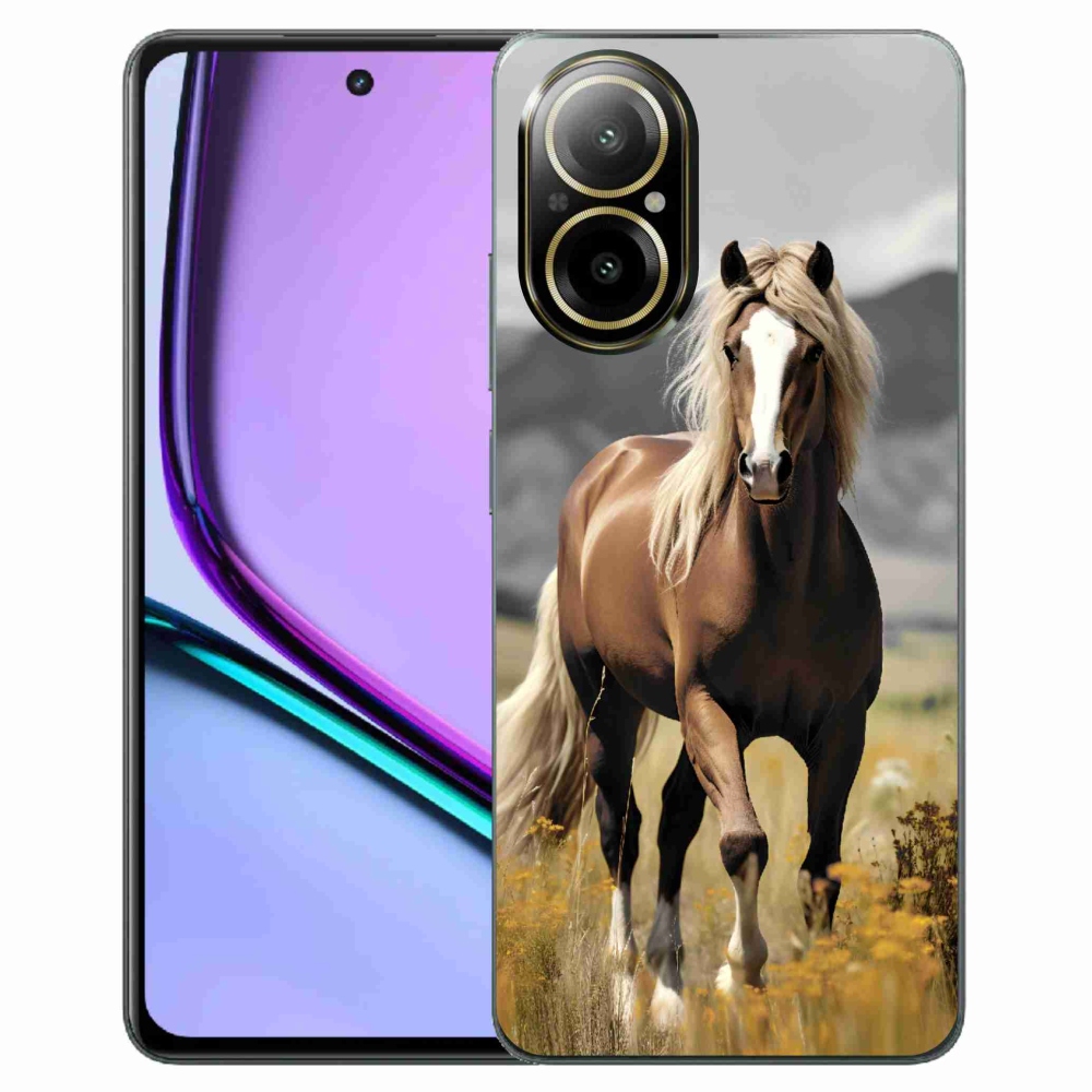 Zselés tok mmCase a Realme C67 készülékhez - barna ló 1