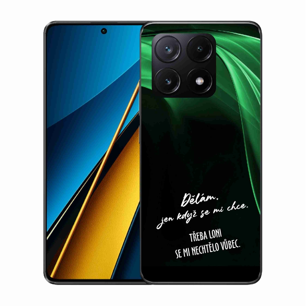 Gél borító mmCase a Xiaomi Poco X6 Pro 5G-hez - vicces szöveg 12 fekete háttérrel