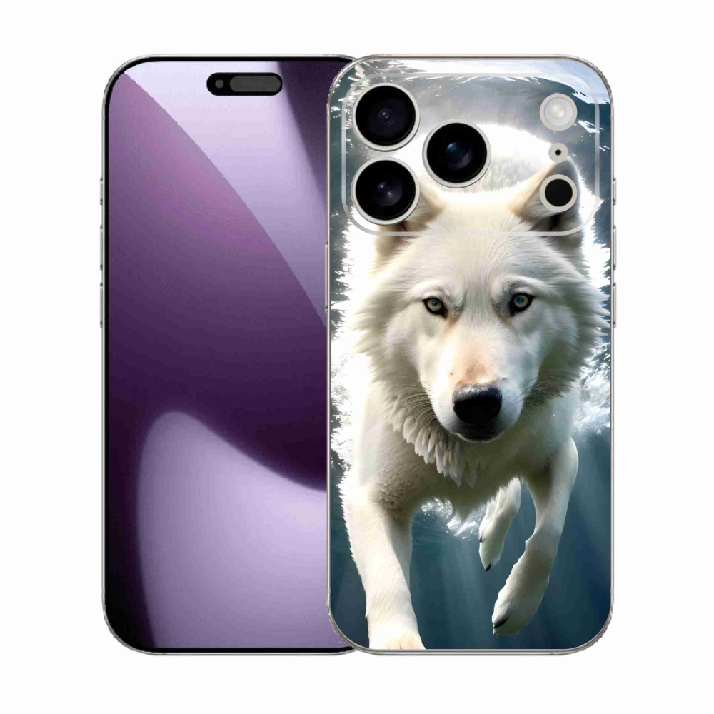 Zselés borítás mmCase iPhone 17 Pro készülékhez - fehér farkas