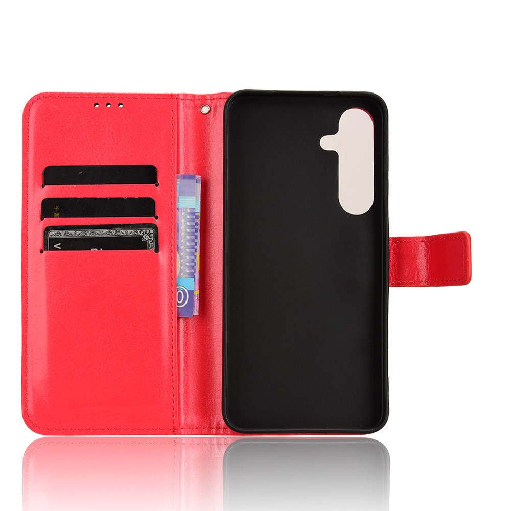 Őrült könyv tok Samsung Galaxy S25 FE készülékhez - piros