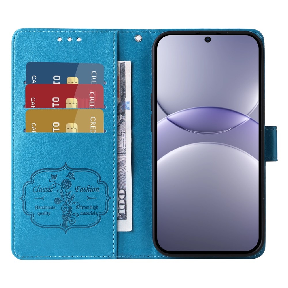 Virágos könyv tok a Huawei Nova 13 5G-hez - kék