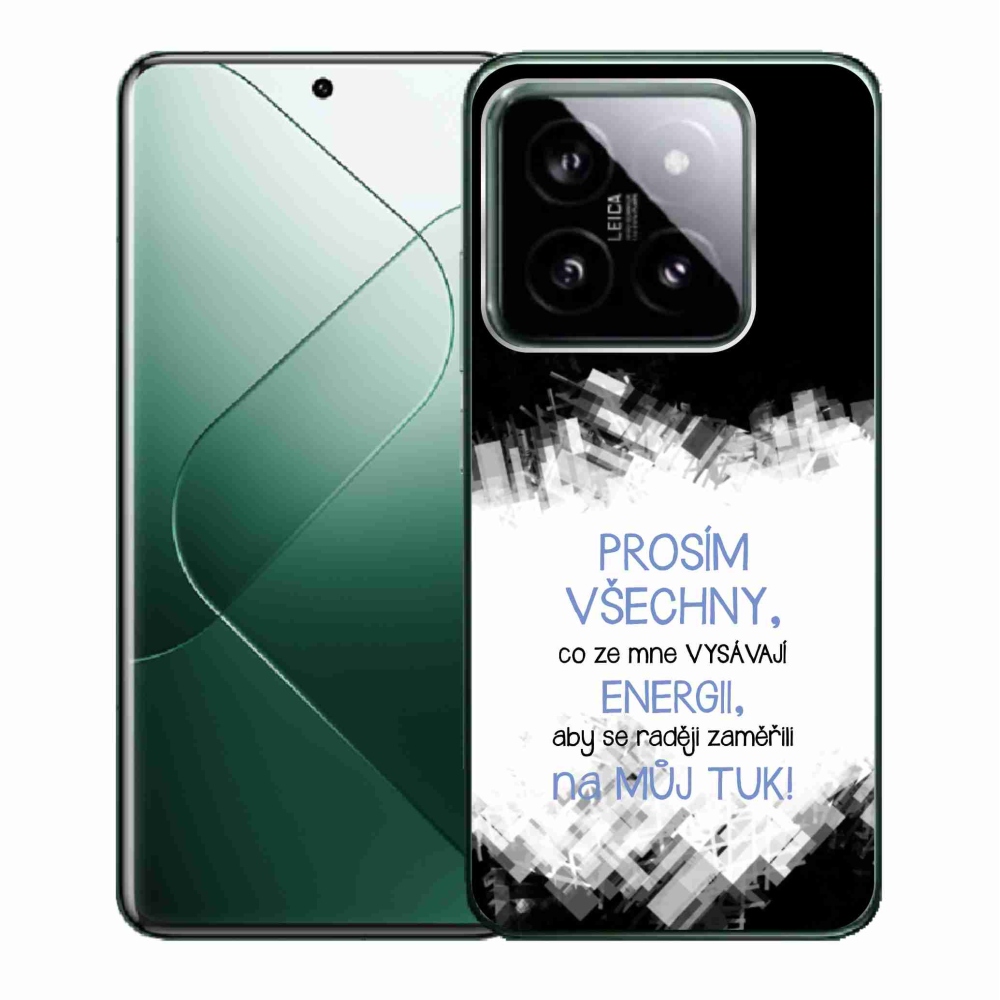 Gél borító mmCase a Xiaomi 14 - vicces szöveg 1 kék