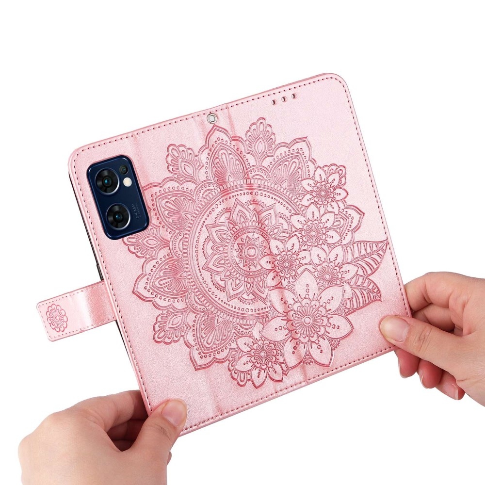 Mandala könyv tok Oppo Find X5 Lite-hoz - rózsaarany