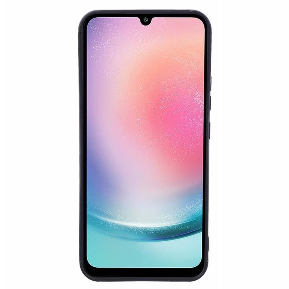 Rácsos tartós zselés tok Samsung Galaxy A24 készülékhez - fekete