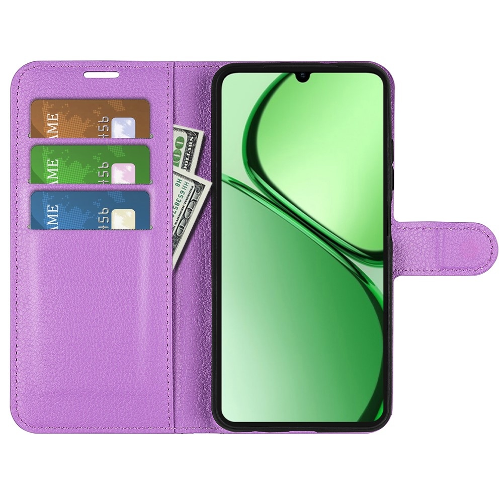 Litchi könyvtáska Realme C61/C63 készülékhez - lila