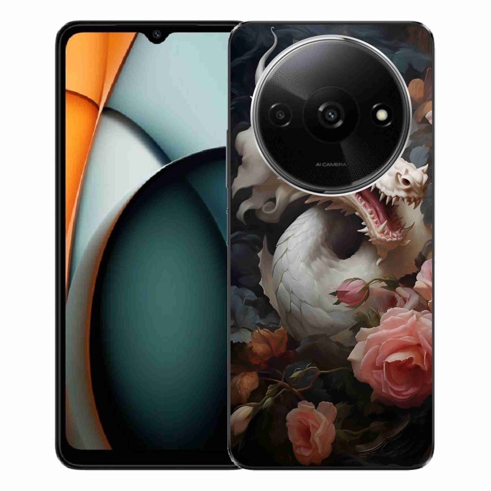 Gél borítás mmCase a Xiaomi Redmi A3-hoz - fehér sárkány