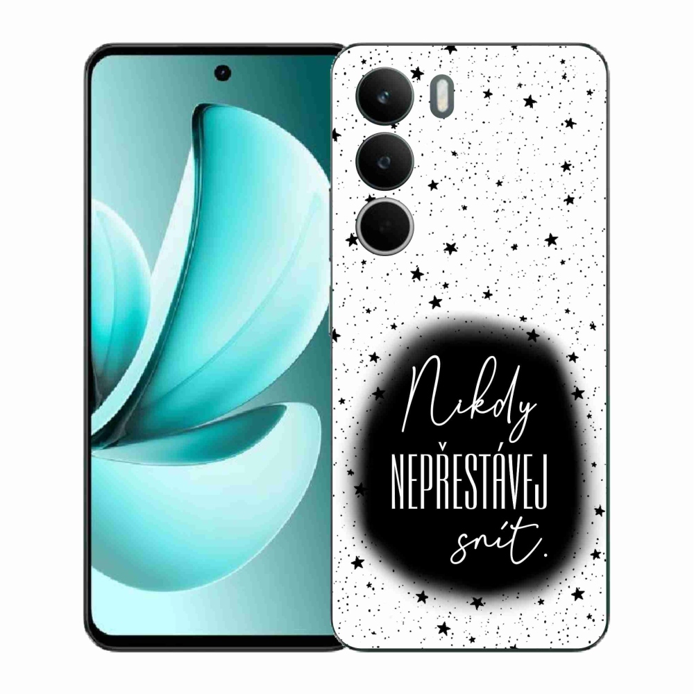 Zselés borító mmCase a Realme C71 készülékhez - idézet 1 fekete-fehér háttérrel