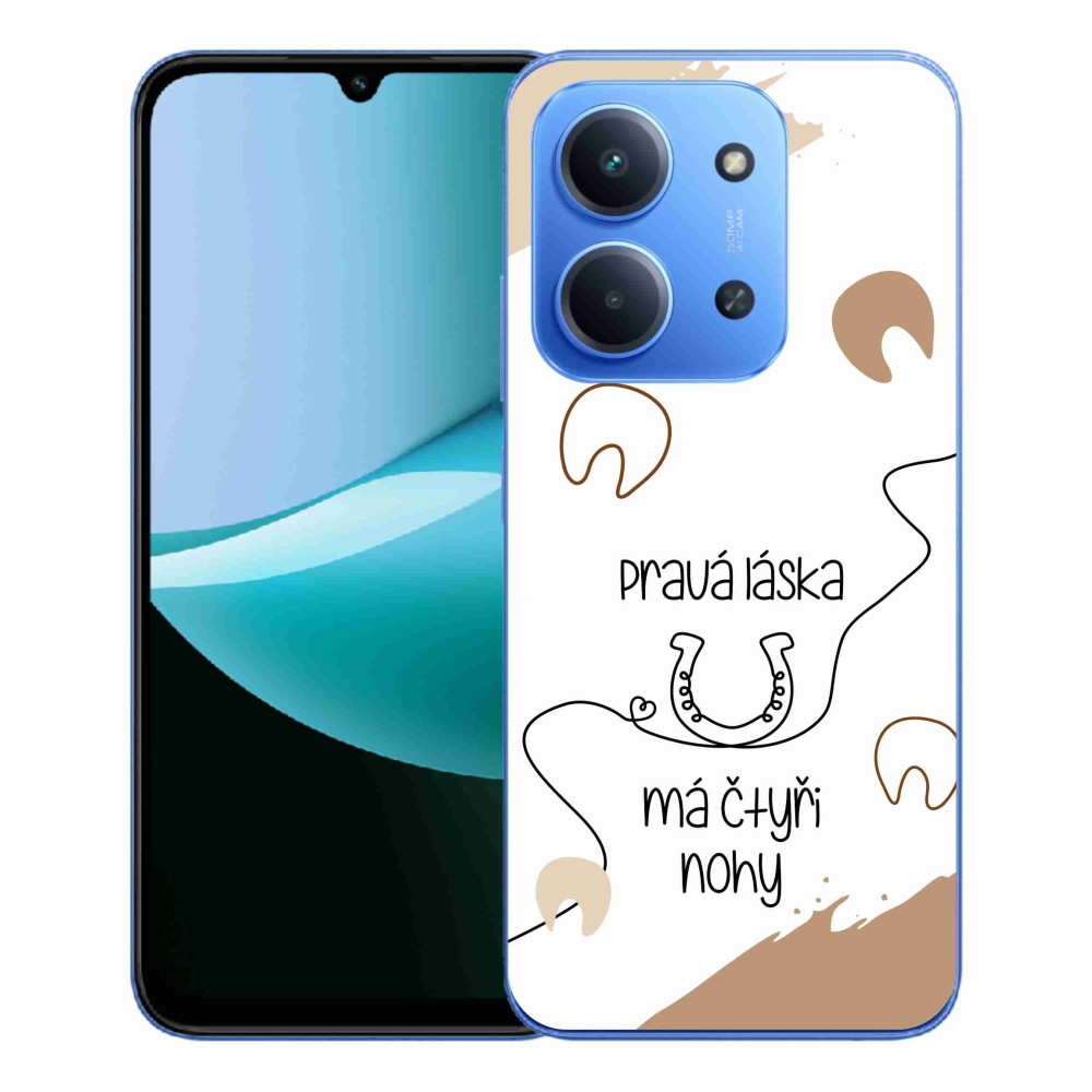 Gél borítás mmCase a Xiaomi Redmi 15C 4G/5G (173mm) - ló motívum fehér háttérrel