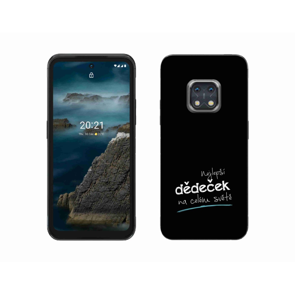 Gélborítás mmCase a Nokia XR20 készüléken - a legjobb nagypapa 3 fekete háttérrel
