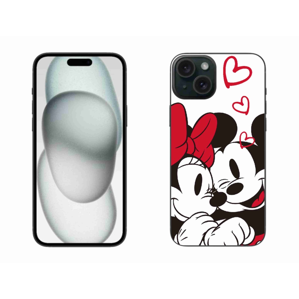 Zselés borítás mmCase iPhone 15 Plus készülékhez - minnie és mickey