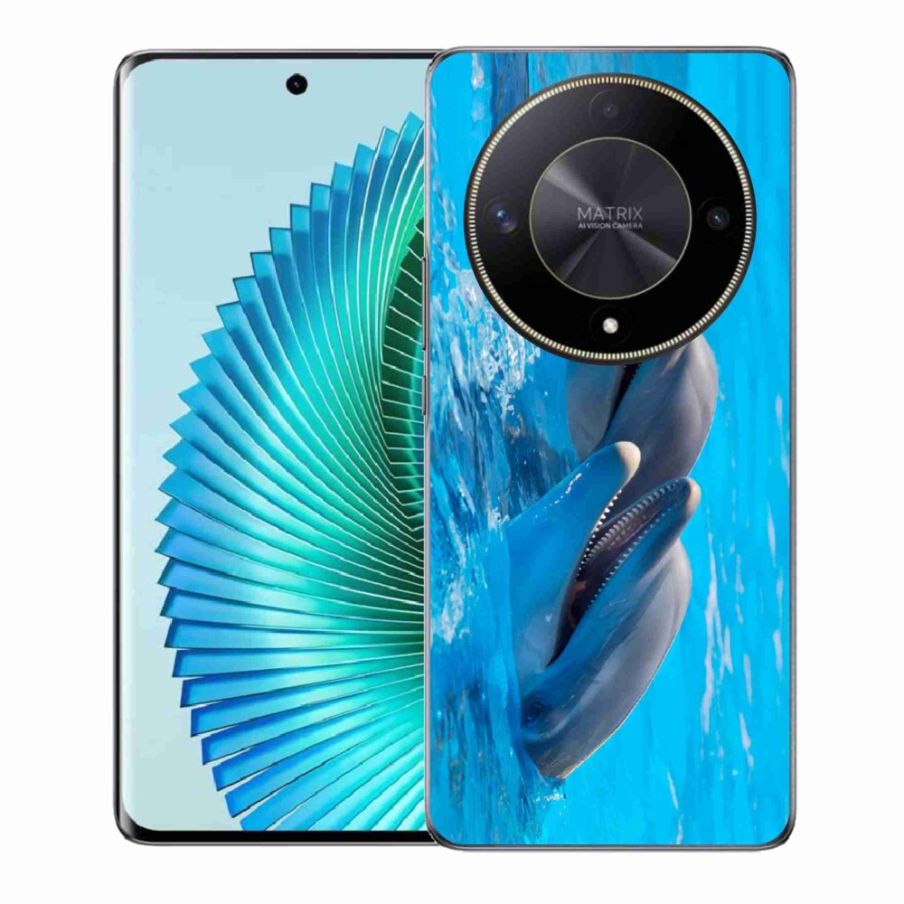 Zselés borítás mmCase a Honor Magic 6 Lite 5G számára - delfinek