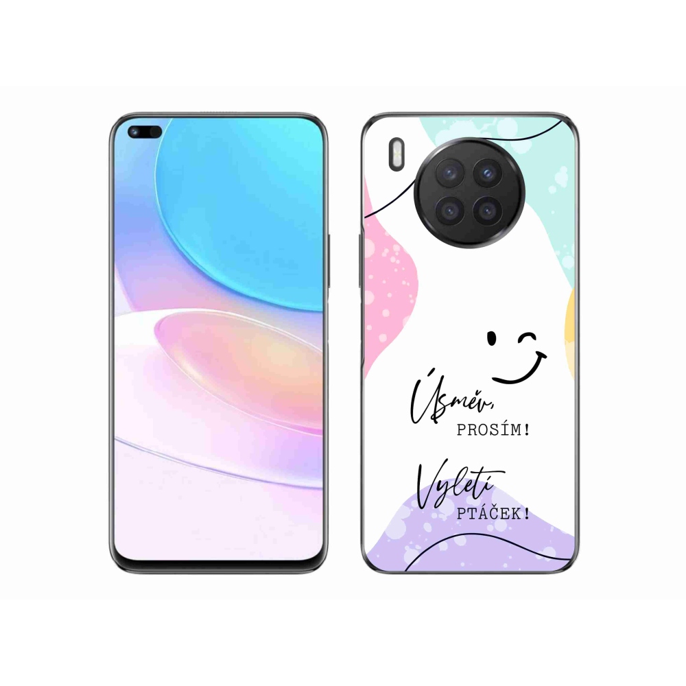 Zselés borító mmCase a Honor 50 Lite készülékhez - vicces szöveg 4 fehér háttérrel